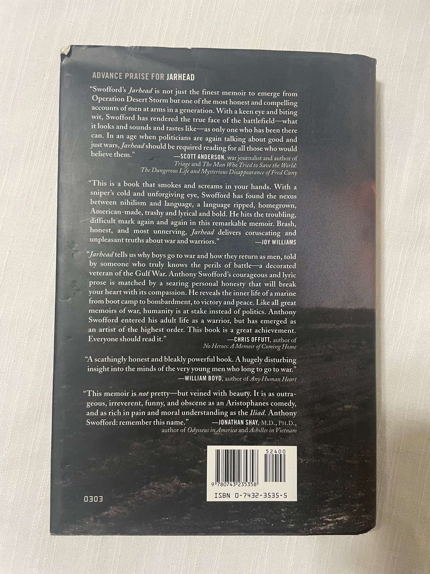 Jarhead: A Marine’s Chronicle of the Gulf War and Other Battles-Anthony Swofford