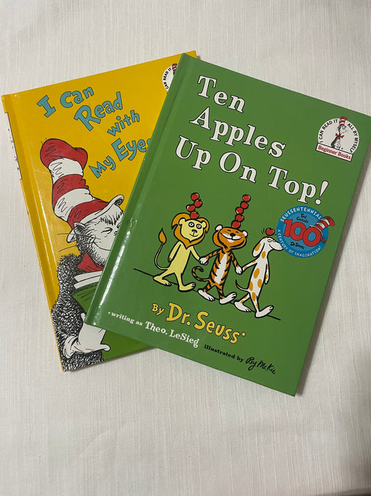 Dr. Seuss Two Book Set-Ten Apples on Top! & I Can Read with My Eyes Shut